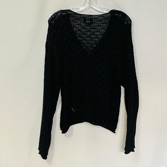 Hilary Smith Hand-loomed Black Cardigan L - Picture 7 of 10